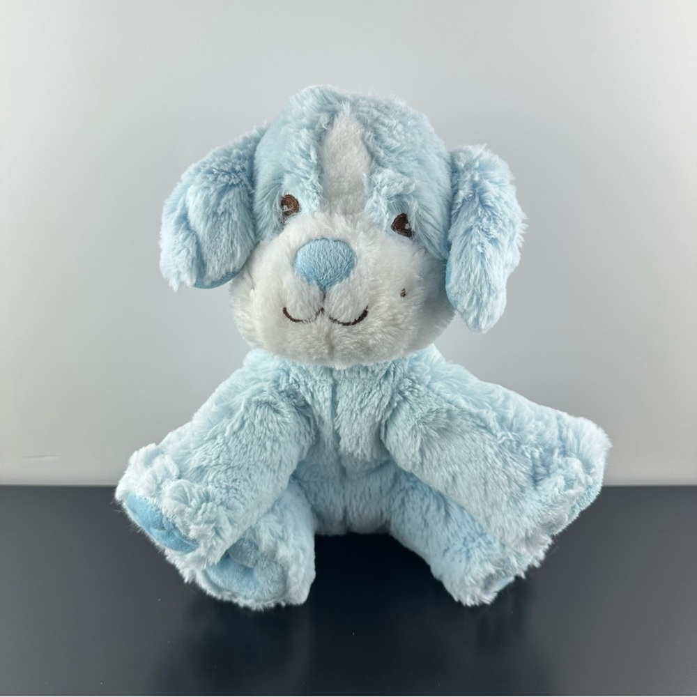 Little Miracles Blue Puppy Dog Plush Stuffed Animal Costco Baby Lovey Toy 10”